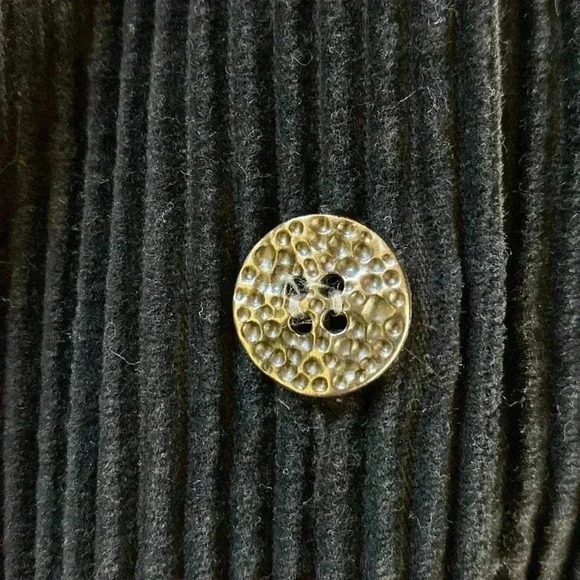 J Jill Black Corduroy Long Sleeve Dress with Metal Buttons in Size Large Tall. - Picture 4 of 11